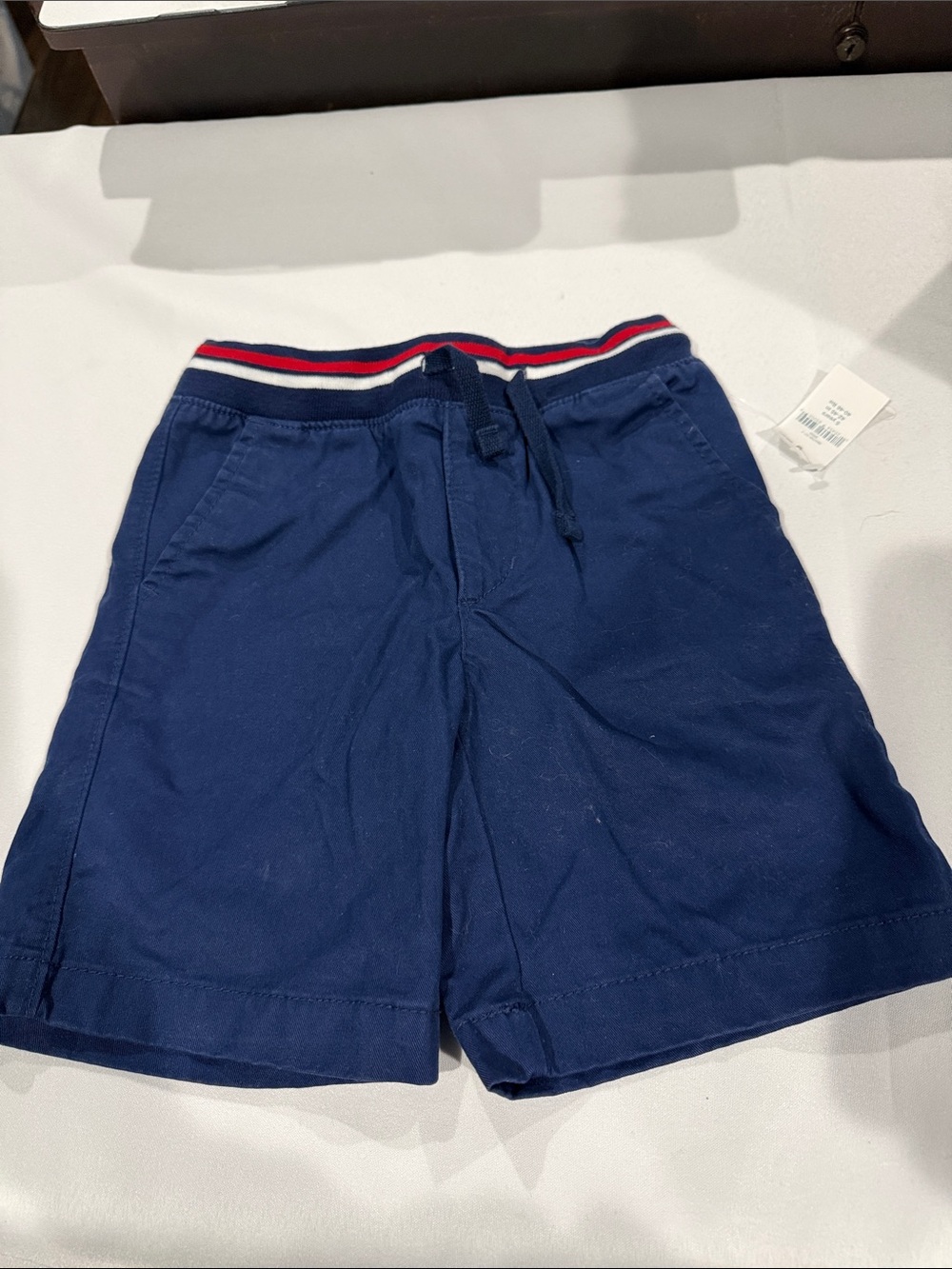GAP Navy Shorts with Red & White Striped Waistband